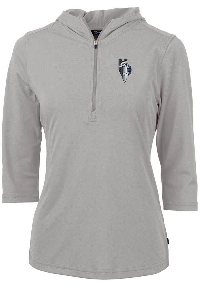 Cutter and Buck Kansas City Royals Womens Connect Virtue Eco Pique Hooded Sweatshirt