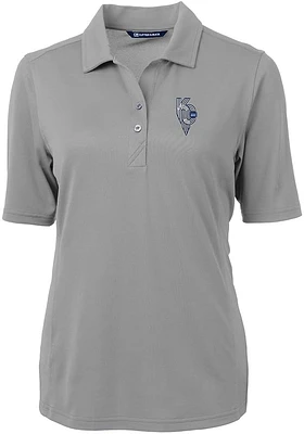 Cutter and Buck Kansas City Royals Womens Connect Virtue Eco Pique Short Sleeve Polo Shi