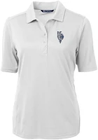 Cutter and Buck Kansas City Royals Womens White Connect Virtue Eco Pique Short Sleeve Polo Sh..