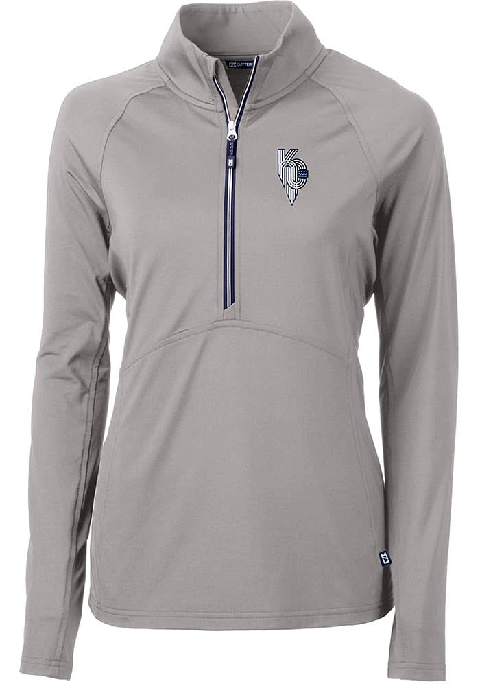 Cutter and Buck Kansas City Royals Womens Connect Adapt Eco Qtr Zip