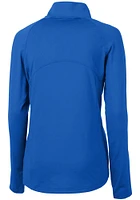Cutter and Buck Kansas City Royals Womens Blue Connect Adapt Eco Qtr Zip