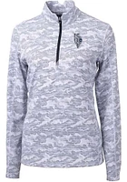 Cutter and Buck Kansas City Royals Womens Charcoal Connect Traverse Qtr Zip