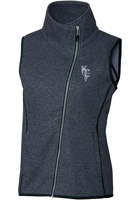 Cutter and Buck Kansas City Royals Womens Navy Blue Connect Mainsail Asymmetrical Vest