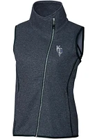 Cutter and Buck Kansas City Royals Womens Navy Blue Connect Mainsail Asymmetrical Vest