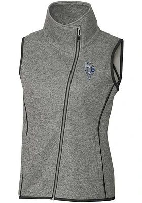 Cutter and Buck Kansas City Royals Womens Grey Connect Mainsail Asymmetrical Vest