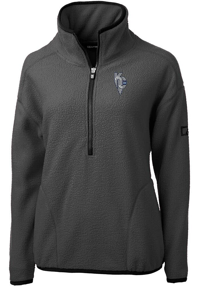 Cutter and Buck Kansas City Royals Womens Connect Cascade Sherpa Qtr Zip