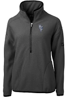 Cutter and Buck Kansas City Royals Womens Connect Cascade Sherpa Qtr Zip