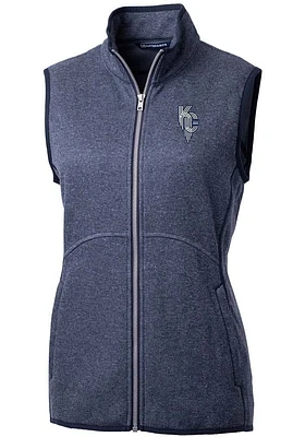 Cutter and Buck Kansas City Royals Womens Navy Blue Connect Mainsail Vest