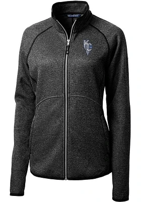 Cutter and Buck Kansas City Royals Womens Charcoal Connect Mainsail Light Weight Jacket