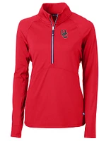 Cutter and Buck Cincinnati Bearcats Womens Red Adapt 1/4 Zip Pullover