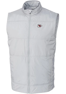 Cutter and Buck Kansas City Chiefs Mens Grey Stealth Sleeveless Jacket
