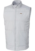 Cutter and Buck Los Angeles Chargers Mens Grey Stealth Sleeveless Jacket