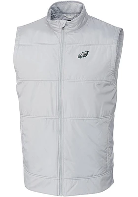 Cutter and Buck Philadelphia Eagles Mens Grey Stealth Sleeveless Jacket