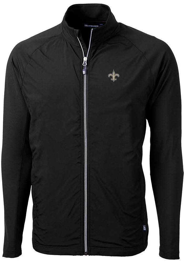 Cutter and Buck New Orleans Saints Mens Black Adapt Eco Light Weight Jacket
