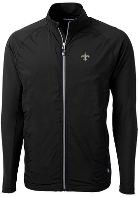 Cutter and Buck New Orleans Saints Mens Black Adapt Eco Light Weight Jacket