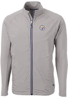 Cutter and Buck Pittsburgh Steelers Mens Grey Adapt Eco Light Weight Jacket