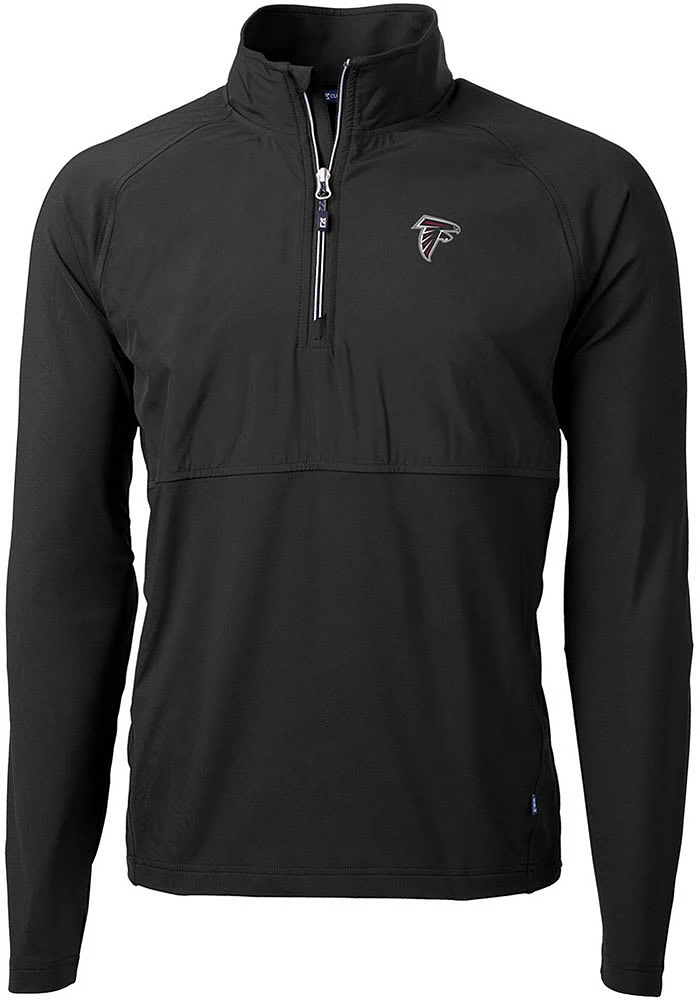 Cutter and Buck Atlanta Falcons Mens Adapt Eco Hybrid Long Sleeve Qtr Zip Pullover