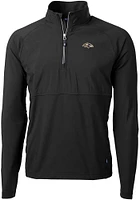 Cutter and Buck Baltimore Ravens Mens Adapt Eco Hybrid Long Sleeve Qtr Zip Pullover