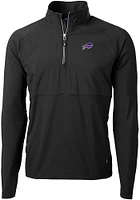 Cutter and Buck Buffalo Bills Mens Adapt Eco Hybrid Long Sleeve Qtr Zip Pullover