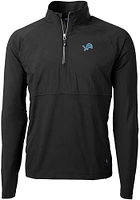 Cutter and Buck Detroit Lions Mens Adapt Eco Hybrid Long Sleeve Qtr Zip Pullover