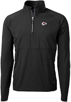 Cutter and Buck Kansas City Chiefs Mens Adapt Eco Hybrid Long Sleeve Qtr Zip Pullover