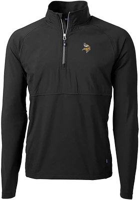 Cutter and Buck Minnesota Vikings Mens Adapt Eco Hybrid Long Sleeve Qtr Zip Pullover
