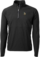 Cutter and Buck Minnesota Vikings Mens Adapt Eco Hybrid Long Sleeve Qtr Zip Pullover