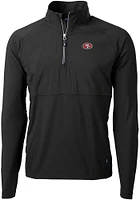 Cutter and Buck San Francisco 49ers Mens Adapt Eco Hybrid Long Sleeve Qtr Zip Pullover