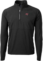 Cutter and Buck Tampa Bay Buccaneers Mens Adapt Eco Hybrid Long Sleeve Qtr Zip Pullover