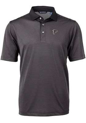 Cutter and Buck Atlanta Falcons Mens Virtue Eco Pique Micro Stripe Short Sleeve Polo
