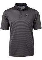 Cutter and Buck Atlanta Falcons Mens Virtue Eco Pique Micro Stripe Short Sleeve Polo