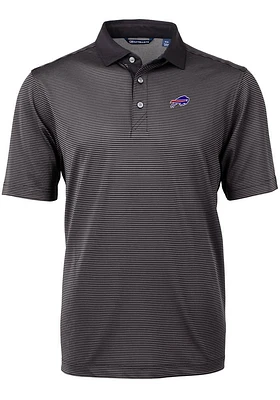 Cutter and Buck Buffalo Bills Mens Virtue Eco Pique Micro Stripe Short Sleeve Polo