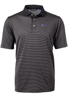 Cutter and Buck Buffalo Bills Mens Virtue Eco Pique Micro Stripe Short Sleeve Polo