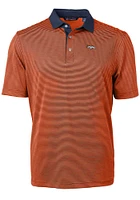 Cutter and Buck Denver Broncos Mens Virtue Eco Pique Micro Stripe Short Sleeve Polo