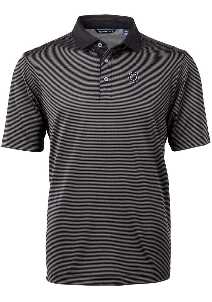 Cutter and Buck Indianapolis Colts Mens Virtue Eco Pique Micro Stripe Short Sleeve Polo