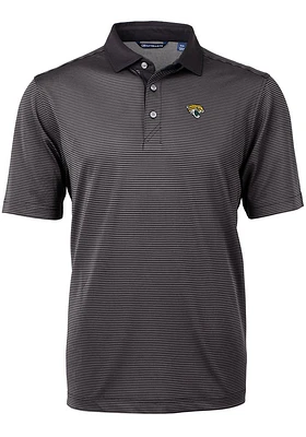 Cutter and Buck Jacksonville Jaguars Mens Virtue Eco Pique Micro Stripe Short Sleeve Polo