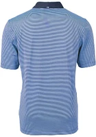 Cutter and Buck Los Angeles Chargers Mens Light Blue Virtue Eco Pique Micro Stripe Short Sleeve Po..