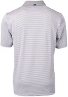 Cutter and Buck Seattle Seahawks Mens Grey Virtue Eco Pique Micro Stripe Short Sleeve Polo