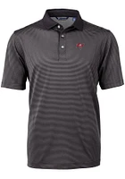Cutter and Buck Tampa Bay Buccaneers Mens Virtue Eco Pique Micro Stripe Short Sleeve Polo