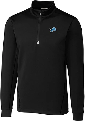 Cutter and Buck Detroit Lions Mens Traverse Long Sleeve Qtr Zip Pullover