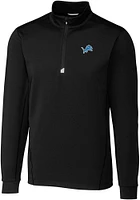 Cutter and Buck Detroit Lions Mens Traverse Long Sleeve Qtr Zip Pullover