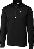 Cutter and Buck Green Bay Packers Mens Traverse Long Sleeve Qtr Zip Pullover