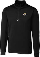 Cutter and Buck Los Angeles Rams Mens Traverse Long Sleeve Qtr Zip Pullover