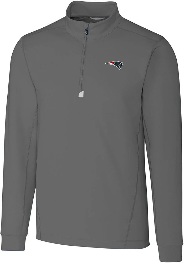 Cutter and Buck New England Patriots Mens Traverse Long Sleeve Qtr Zip Pullover