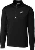 Cutter and Buck Philadelphia Eagles Mens Traverse Long Sleeve Qtr Zip Pullover