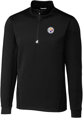 Cutter and Buck Pittsburgh Steelers Mens Traverse Long Sleeve Qtr Zip Pullover