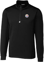 Cutter and Buck Pittsburgh Steelers Mens Traverse Long Sleeve Qtr Zip Pullover