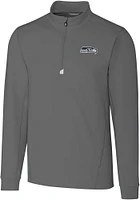 Cutter and Buck Seattle Seahawks Mens Traverse Long Sleeve Qtr Zip Pullover