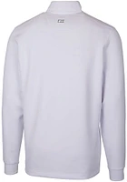 Cutter and Buck Seattle Seahawks Mens White Traverse Long Sleeve Qtr Zip Pullover