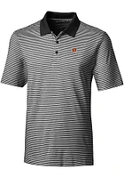 Cutter and Buck Cincinnati Bengals Mens Forge Tonal Stripe Short Sleeve Polo